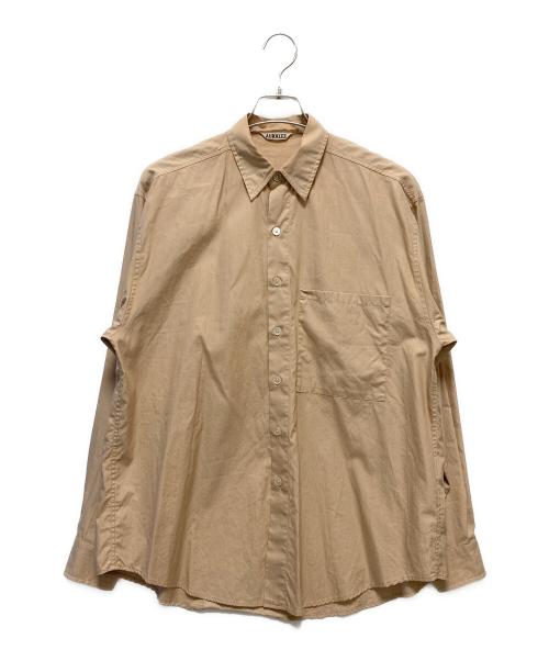 AURALEE（オーラリー）AURALEE (オーラリー)  WASHED FINX TWILL BIG SHIRT / 長袖シャツ ブラウン サイズ:3の古着・服飾アイテム