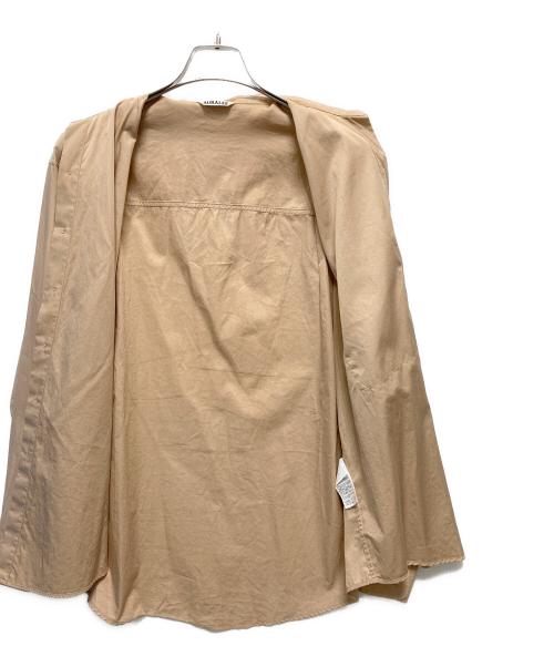 AURALEE（オーラリー）AURALEE (オーラリー)  WASHED FINX TWILL BIG SHIRT / 長袖シャツ ブラウン サイズ:3の古着・服飾アイテム