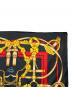 中古・古着 HERMES (エルメス) カレ90 grand manege シルクスカーフ ブラック×ゴールド サイズ:90×90：15000円