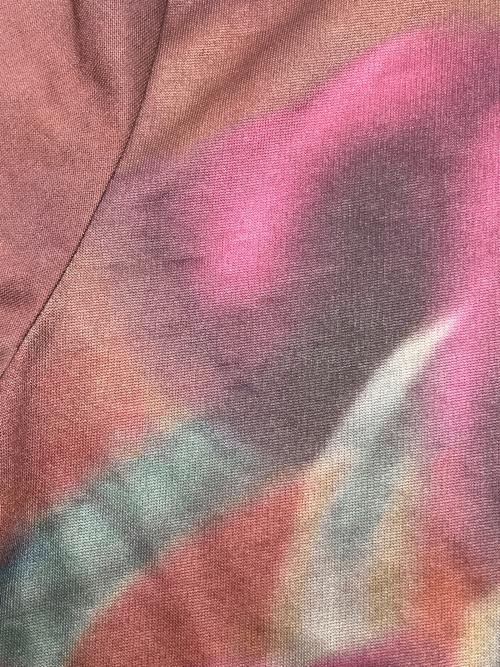 Ameri（アメリ）Ameri (アメリ) SHEER FLOWERBASE PRINT TOP ブラウン×パープル サイズ:FREEの古着・服飾アイテム