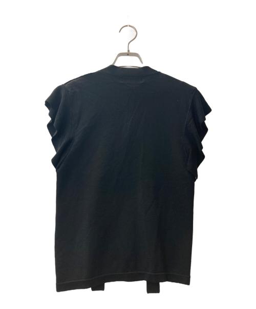 Loulou Willoughby（ルルウィルビー）Loulou Willoughby (ルルウィルビー) ボウタイ半袖ニット ブラック サイズ:2 未使用品の古着・服飾アイテム