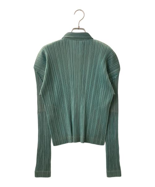 PLEATS PLEASE（プリーツプリーズ）PLEATS PLEASE (プリーツプリーズ) ジップアップジャケット グリーン サイズ:3の古着・服飾アイテム