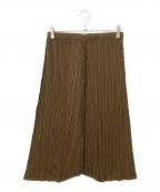 PLEATS PLEASEプリーツプリーズ）の古着「スカート」｜ブラウン