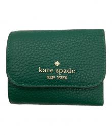 Kate Spade（ケイトスペード）の古着「コンパクトウォレット/3つ折り財布」｜グリーン