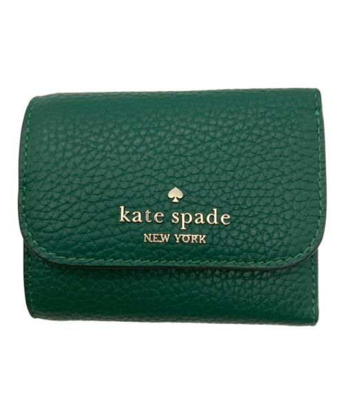 Kate Spade（ケイトスペード）Kate Spade (ケイトスペード) コンパクトウォレット/3つ折り財布 グリーンの古着・服飾アイテム