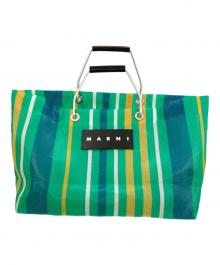 MARNI（マルニ）の古着「ナイロントートバッグ/ハンドバッグ」｜ライトグリーン×イエロー