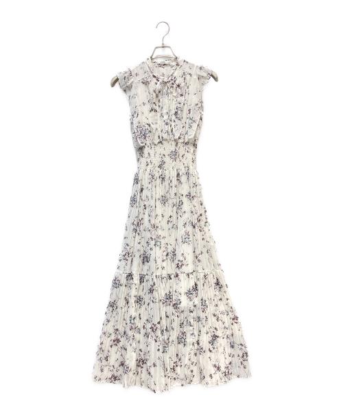 Snidel（スナイデル）Snidel (スナイデル) ノースリーブワンピース ホワイト×パープル サイズ:Freeの古着・服飾アイテム