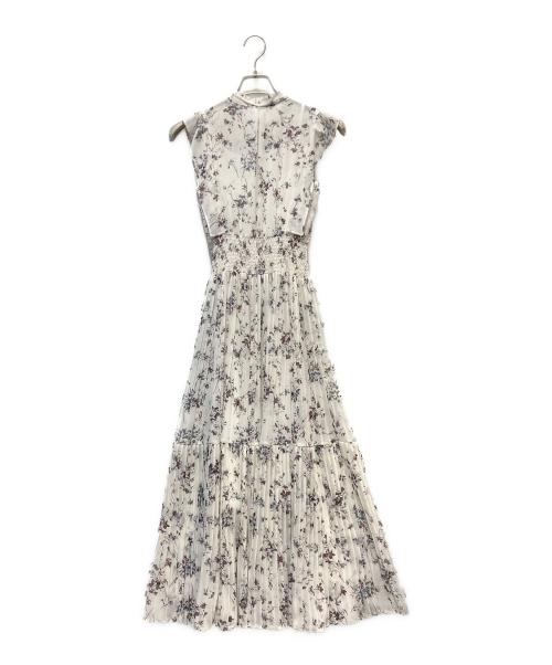 Snidel（スナイデル）Snidel (スナイデル) ノースリーブワンピース ホワイト×パープル サイズ:Freeの古着・服飾アイテム