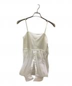 Snidelスナイデル）の古着「ドッキングニットトップス」｜ホワイト