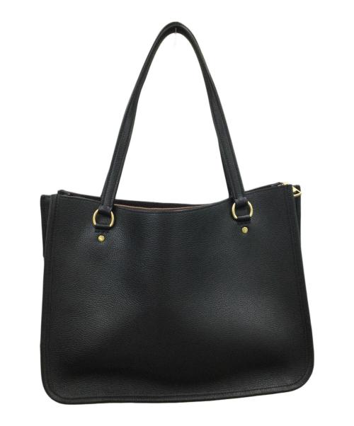 COACH（コーチ）COACH (コーチ) レザーートバッグ ブラックの古着・服飾アイテム