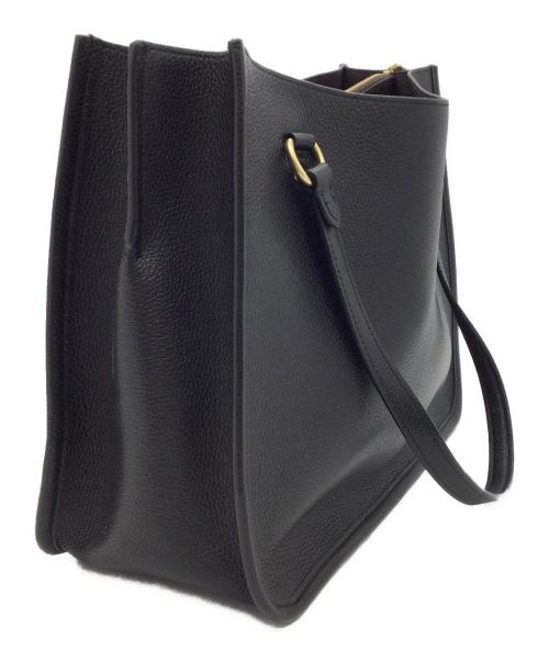 COACH（コーチ）COACH (コーチ) レザーートバッグ ブラックの古着・服飾アイテム