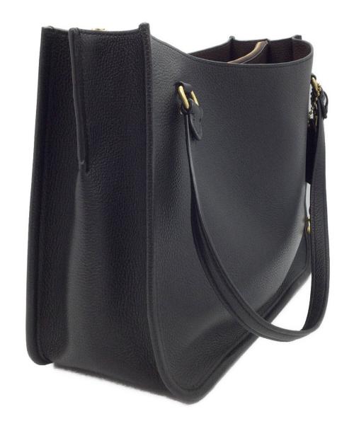 COACH（コーチ）COACH (コーチ) レザーートバッグ ブラックの古着・服飾アイテム