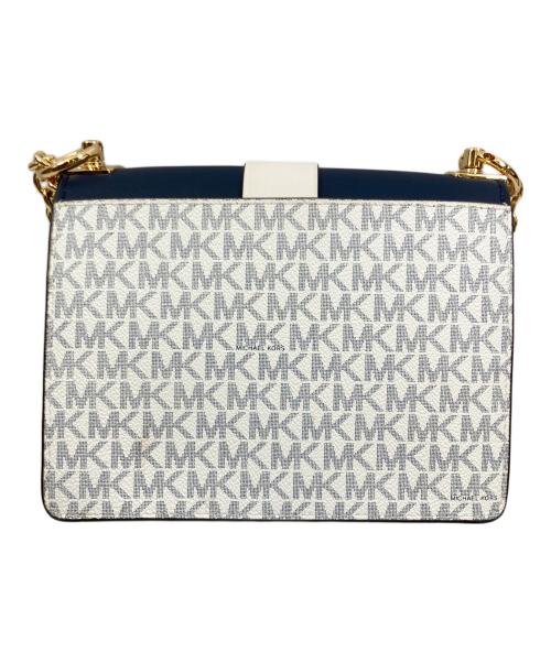 MICHAEL KORS（マイケル・コース）MICHAEL KORS (マイケルコース) チェーンショルダーバッグ ホワイト×ネイビーの古着・服飾アイテム