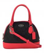 COACHコーチ）の古着「2WAYバッグ」｜ブラウン×レッド