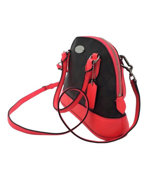 COACH（コーチ）COACH (コーチ) 2WAYバッグ ブラウン×レッドの古着・服飾アイテム