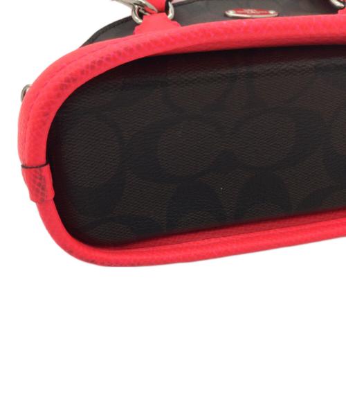 COACH（コーチ）COACH (コーチ) 2WAYバッグ ブラウン×レッドの古着・服飾アイテム