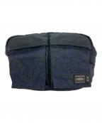 PORTER×KAWSポーター×カウズ）の古着「ボディーバッグ/ウエストバッグ」｜ネイビー