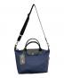 中古・古着 LONGCHAMP (ロンシャン) EOONYL 2WAYバッグ/ショルダーバッグ/ハンドバッグ ネイビー：25000円