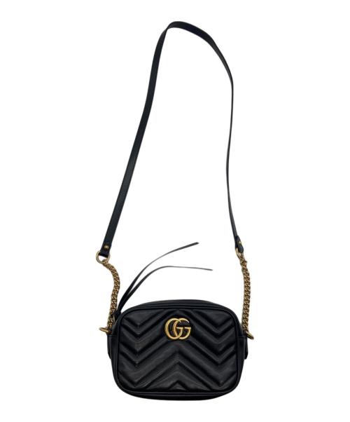 GUCCI（グッチ）GUCCI (グッチ) ショルダーバッグ　GGマーモント ブラックの古着・服飾アイテム
