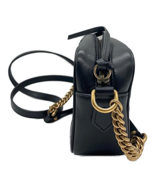 GUCCI（グッチ）GUCCI (グッチ) ショルダーバッグ　GGマーモント ブラックの古着・服飾アイテム