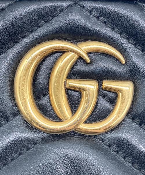 GUCCI（グッチ）GUCCI (グッチ) ショルダーバッグ　GGマーモント ブラックの古着・服飾アイテム
