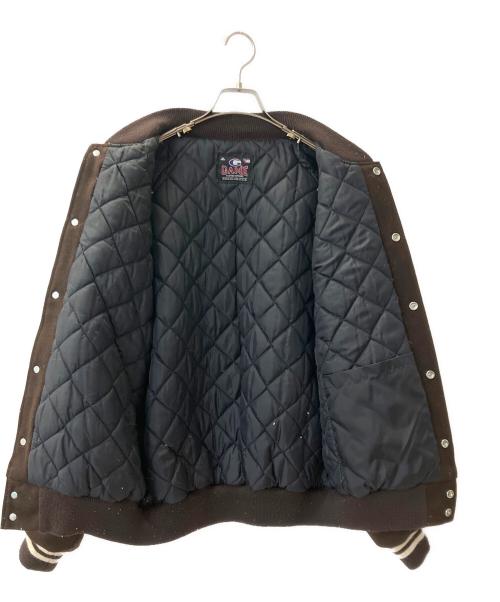 GAME（ゲーム）GAME (ゲーム) スタジャン ブラウン サイズ:表記なし(実寸サイズをご参考下さい)の古着・服飾アイテム