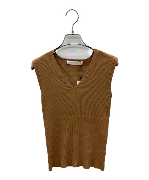 BABYLONE（バビロン）BABYLONE (バビロン) 薄手ニット ブラウン サイズ:38 未使用品の古着・服飾アイテム