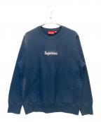 SUPREMEシュプリーム）の古着「Box Logo Crewneck / ボックスロゴクルーネックスウェット」｜ネイビー