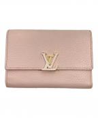 LOUIS VUITTONルイ ヴィトン）の古着「財布/2つ折り財布/ポリフォイユカプシーヌコンパクト」｜ピンク