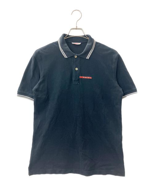 PRADA（プラダ）PRADA (プラダ) ポロシャツ ブラック サイズ:Ｍの古着・服飾アイテム