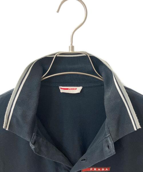 PRADA（プラダ）PRADA (プラダ) ポロシャツ ブラック サイズ:Ｍの古着・服飾アイテム