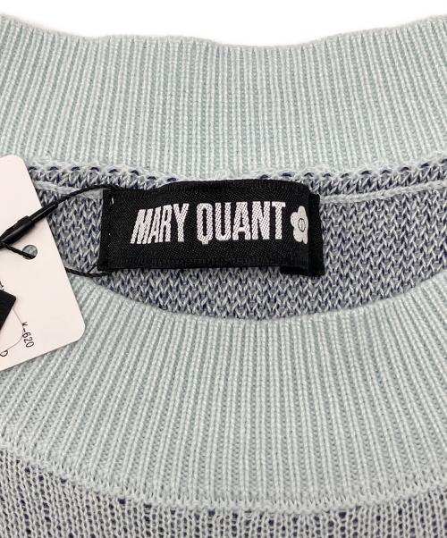 MARY QUANT（マリークヮント）MARY QUANT (マリークヮント) 薄手ニット スカイブルー サイズ:Ｍ 未使用品の古着・服飾アイテム
