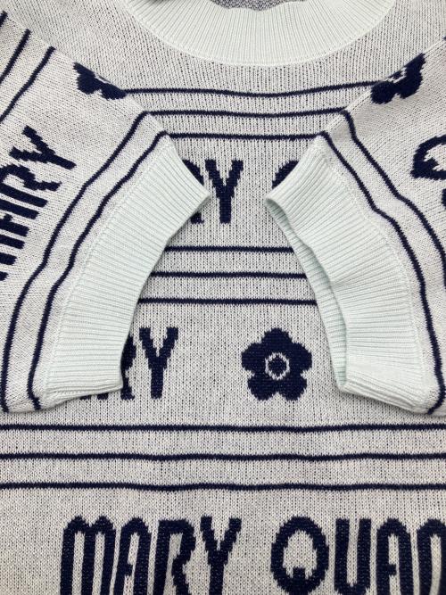 MARY QUANT（マリークヮント）MARY QUANT (マリークヮント) 薄手ニット スカイブルー サイズ:Ｍ 未使用品の古着・服飾アイテム