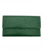 LOUIS VUITTONルイ ヴィトン）の古着「3つ折り財布/ポルトトレゾール・インターナショナル」｜グリーン