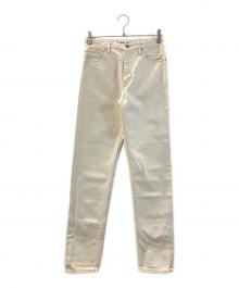 JIL SANDER+（ジルサンダープラス）の古着「ロゴパッチジーンズ」｜アイボリー