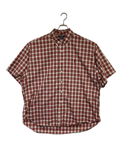 RALPH LAUREN（ラルフローレン）RALPH LAUREN (ラルフローレン) BLAKE BD半袖シャツ レッド サイズ:XXLの古着・服飾アイテム