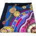 HERMES (エルメス) スカーフ パープル×ブラック parmi les fleurs パープル×ブラック：15000円
