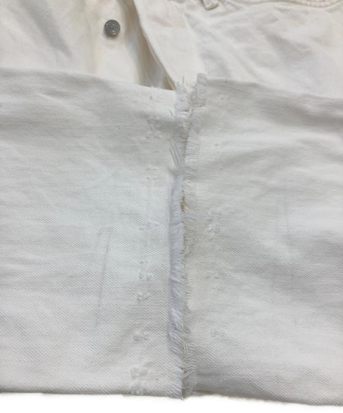45R（フォーティファイブ・アール）45R (フォーティファイブ・アール) デニムパンツ ホワイト サイズ:Ｗ28の古着・服飾アイテム