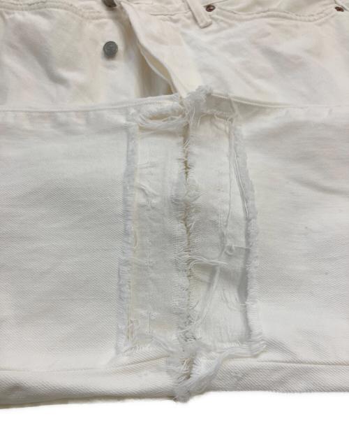 45R（フォーティファイブ・アール）45R (フォーティファイブ・アール) デニムパンツ ホワイト サイズ:Ｗ28の古着・服飾アイテム