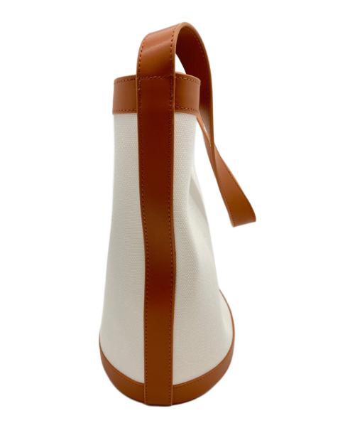 STARBUCKS COFFEE（スターバックスコーヒー）STARBUCKS COFFEE (スターバックスコーヒー) キャンバスショルダーバッグ ホワイト×ブラウンの古着・服飾アイテム