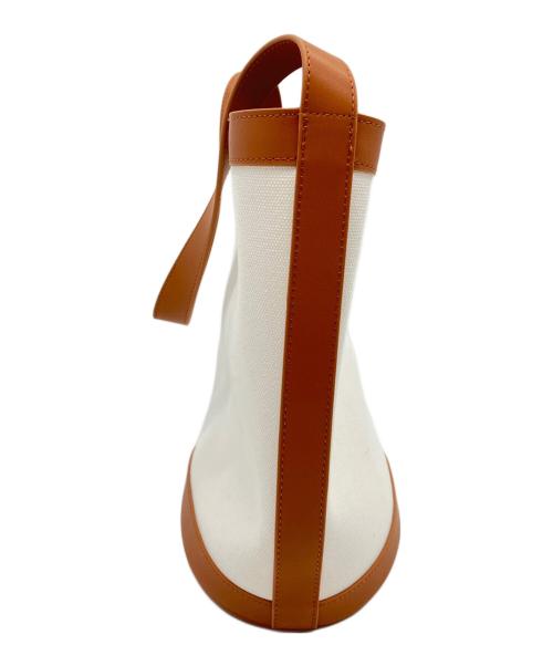 STARBUCKS COFFEE（スターバックスコーヒー）STARBUCKS COFFEE (スターバックスコーヒー) キャンバスショルダーバッグ ホワイト×ブラウンの古着・服飾アイテム