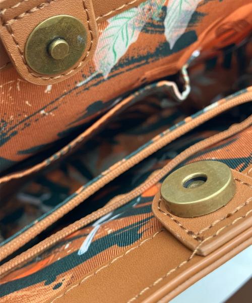 STARBUCKS COFFEE（スターバックスコーヒー）STARBUCKS COFFEE (スターバックスコーヒー) キャンバスショルダーバッグ ホワイト×ブラウンの古着・服飾アイテム