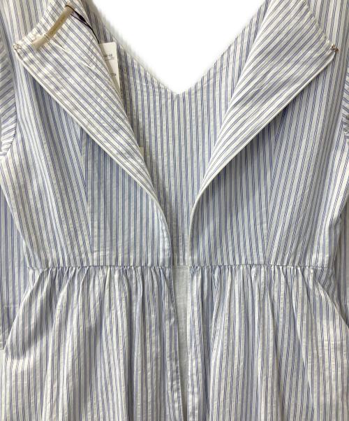 ne quittez pas（ヌキテパ）ne quittez pas (ヌキテパ) 長袖ワンピース ホワイト×ブルー サイズ:表記なし(実寸サイズをご参考下さい) 未使用品の古着・服飾アイテム