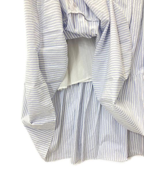 ne quittez pas（ヌキテパ）ne quittez pas (ヌキテパ) 長袖ワンピース ホワイト×ブルー サイズ:表記なし(実寸サイズをご参考下さい) 未使用品の古着・服飾アイテム