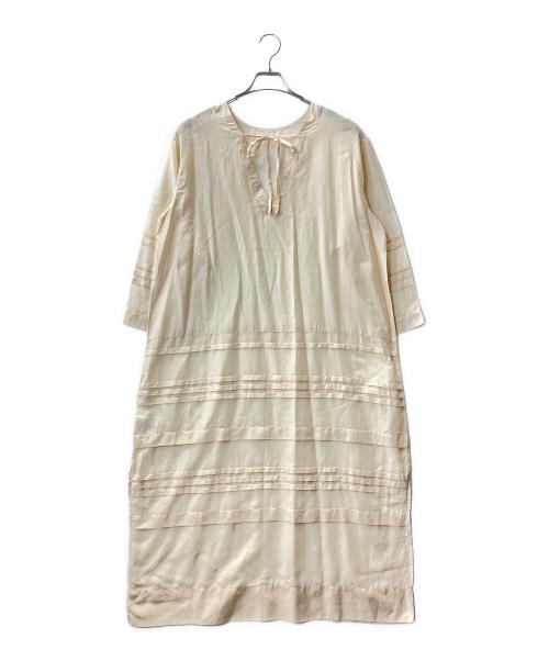 Heriter（エリテ）Heriter (エリテ) シルク混ワンピース ベージュ サイズ:38の古着・服飾アイテム