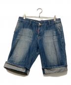 DSQUARED2ディースクエアード）の古着「デニムハーフパンツ」｜インディゴ