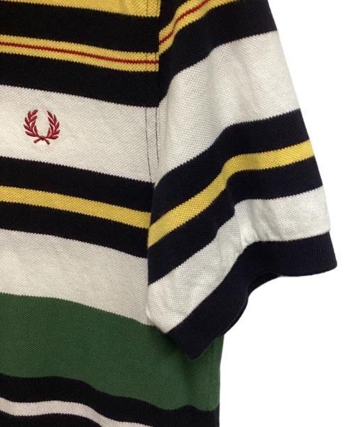 FRED PERRY（フレッドペリー）FRED PERRY (フレッドペリー) ポロシャツ イエロー×グリーン サイズ:Mの古着・服飾アイテム