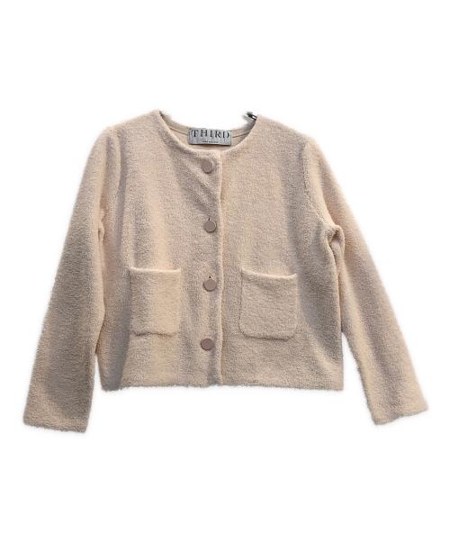 THIRD MAGAZINE（サードマガジン）THIRD MAGAZINE (サードマガジン) ノーカラージャケット ライトピンク サイズ:Mの古着・服飾アイテム