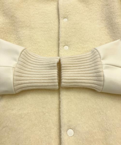 MACPHEE（マカフィー）MACPHEE (マカフィー) シープパイルノーカラーブルゾン ホワイト サイズ:36の古着・服飾アイテム