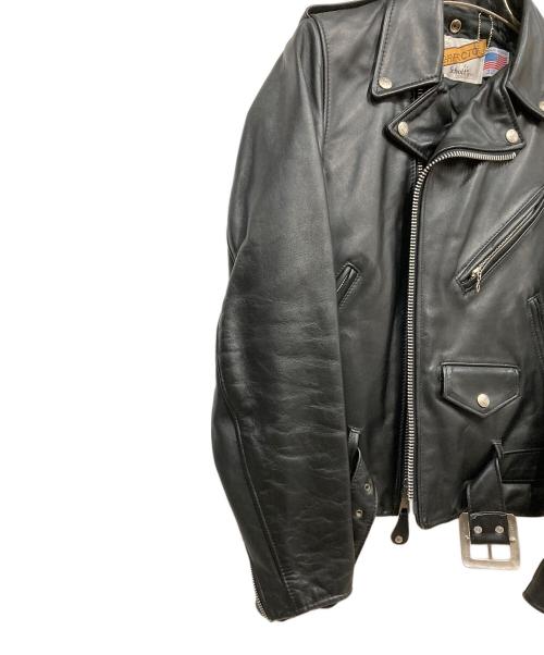 PERFECTO by Schott（パーフェクト バイ ショット）PERFECTO by Schott (パーフェクト バイ ショット) ダブルライダースジャケット ブラック サイズ:32の古着・服飾アイテム